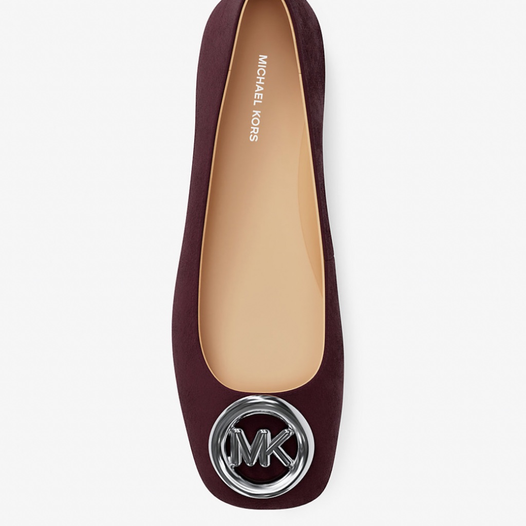 New Michael Kors Oxblood Milan Suede Ballet Flat